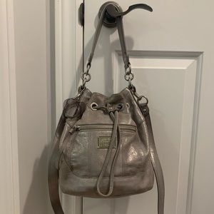 Authentic Coach Silver Shimmery Bag